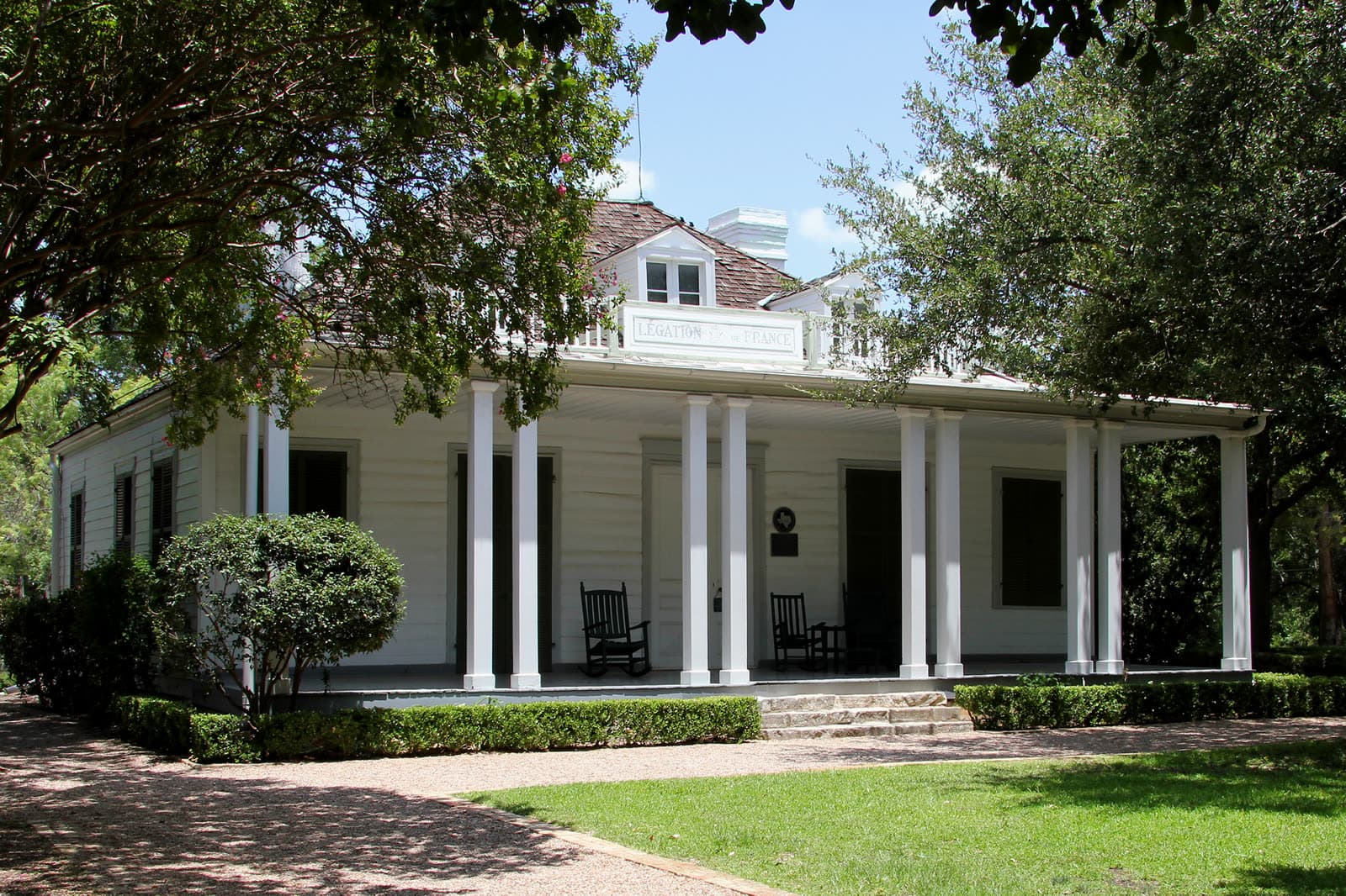 The French Legation, a historic white house in East Austin