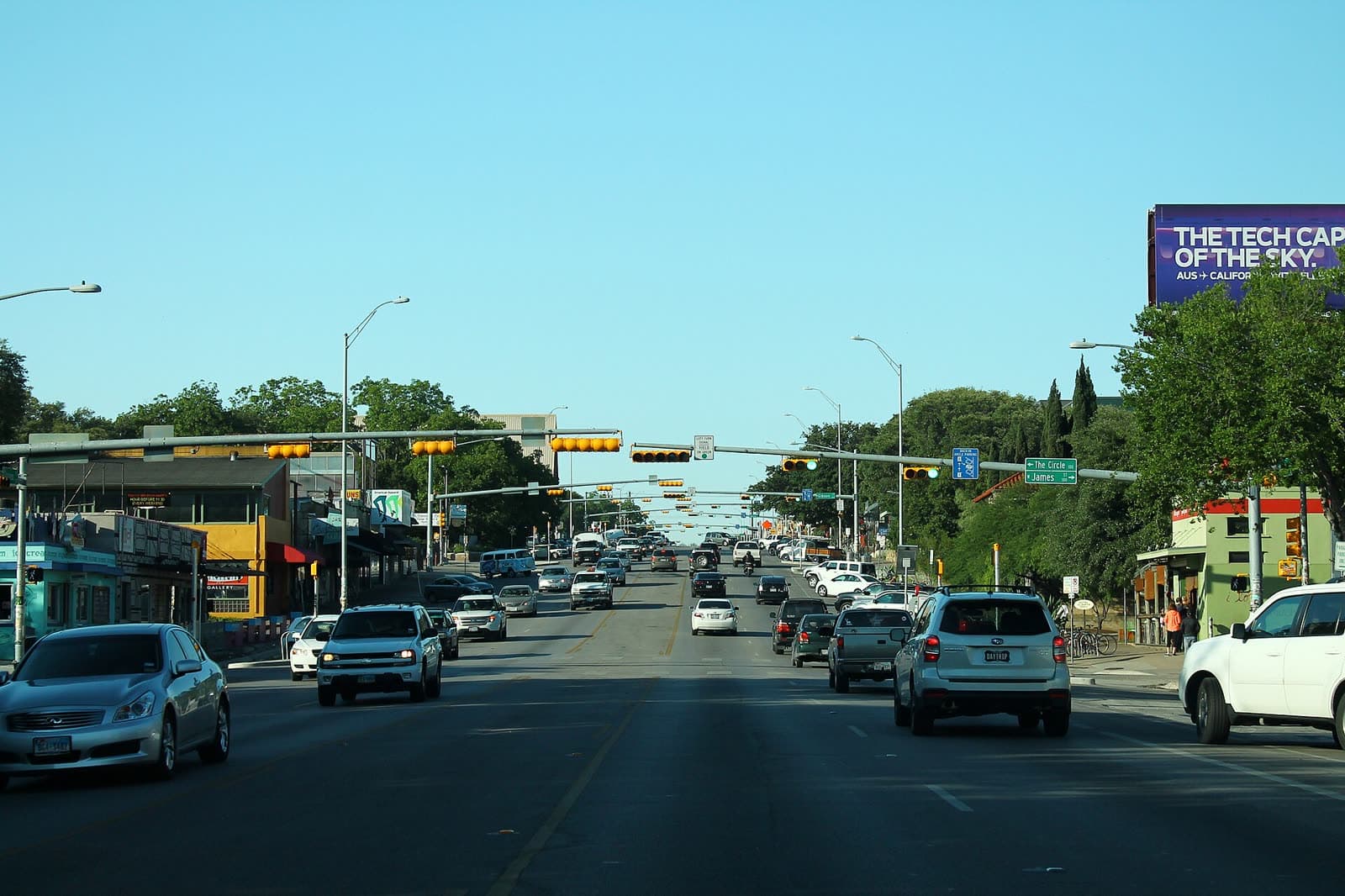 South Congress Avenue looking toward downtown Austin